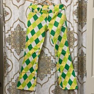 Loud Mouth Golf wide leg argyle golf pants, party